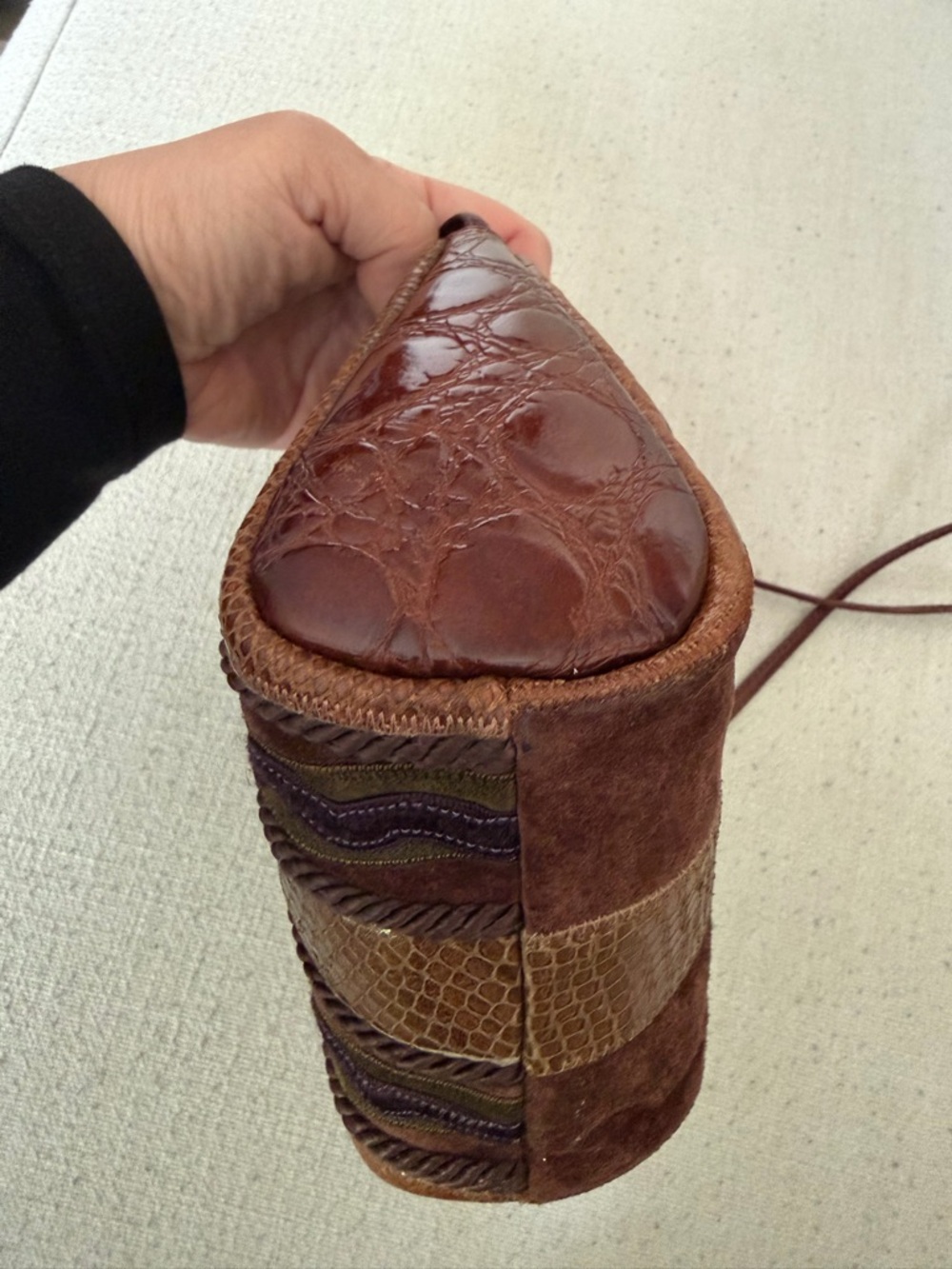 Vintage Sharif Leather and Suede Crossbody - Picture 5 of 7